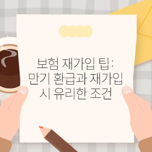 보험 재가입 팁: 만기 환급과 재가입 시 유리한 조건