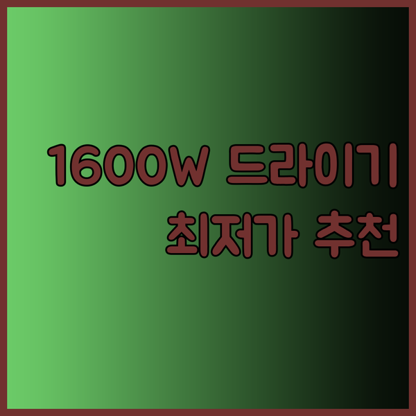 음이온 헤어드라이기 쇼핑 가이드 16