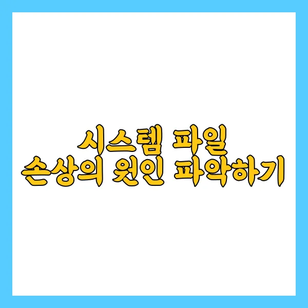 시스템 파일 손상