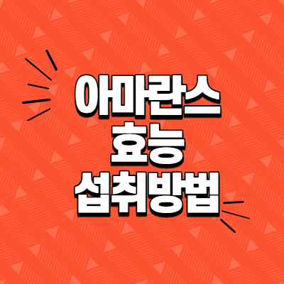  아마란스 효능과 섭취방법 및 주의사항