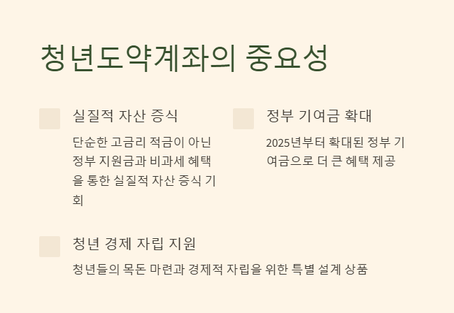 청년도약계좌의 중요성