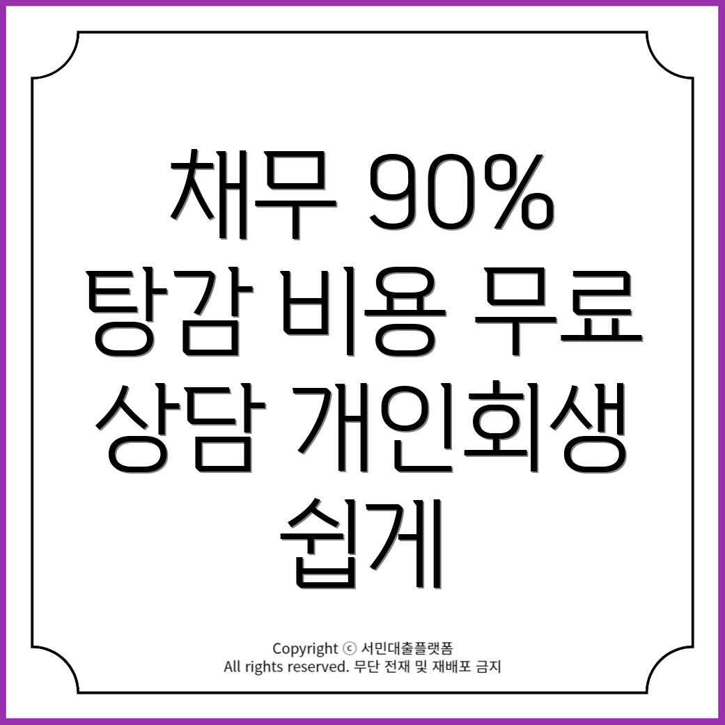 모든 채무 90% 탕감! 개인회생 및 개인파산 신청 절차와 무료 상담