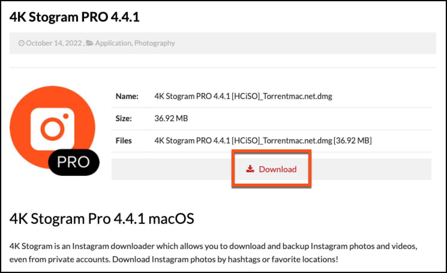 인스타 사진 다운로드 프로그램 4K Stogram PRO