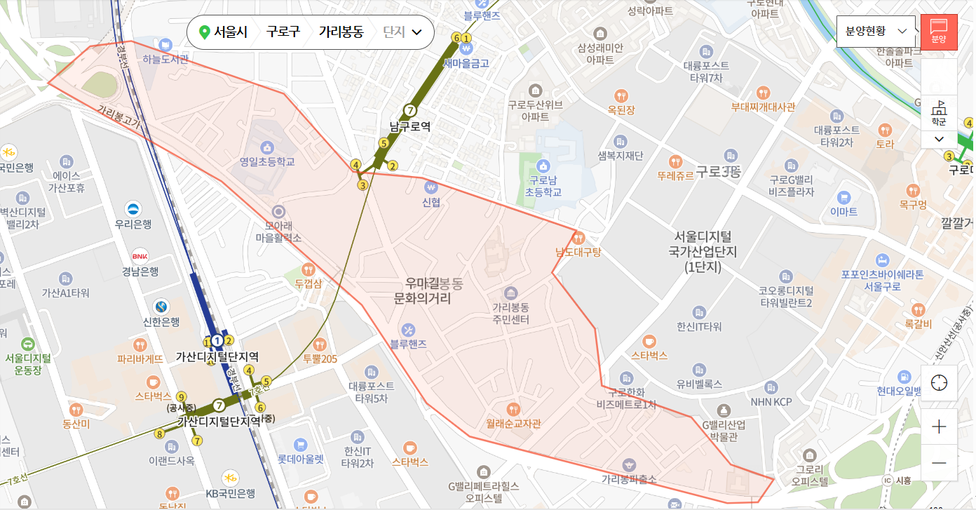 남로구역 동일 센타시아 위치 확인하기 - 네이버 부동산