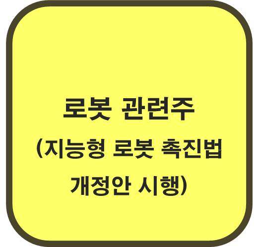 로봇 관련주 ( 지능형 로봇 개발 및 보급 개정안 시행)