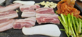 미나리 삼겹살 미나리 해물전