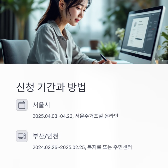 2025년 청년월세지원 조건 기간 신청방법 총정리 요약 이미지