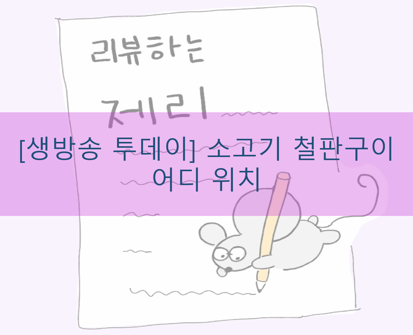  [생방송 투데이 오늘 맛집] 소고기 철판구이 어디 위치