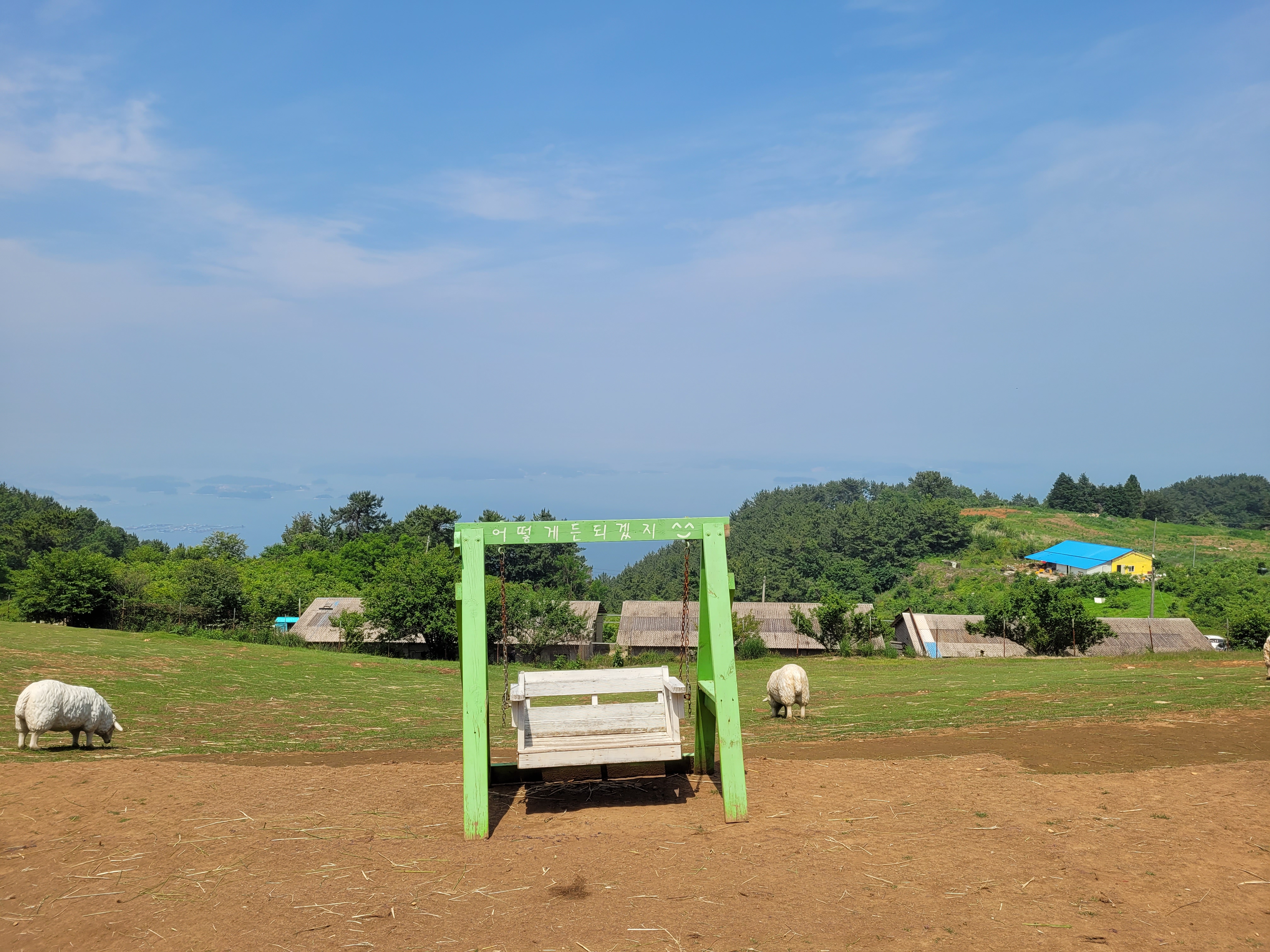 바다 풍경도 함께 볼수있는 양모리학교 언덕