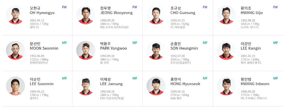 한국 베트남 축구 중계 명단 일정