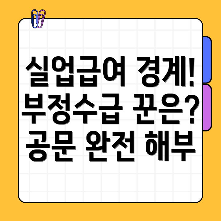 실업급여 부정수급