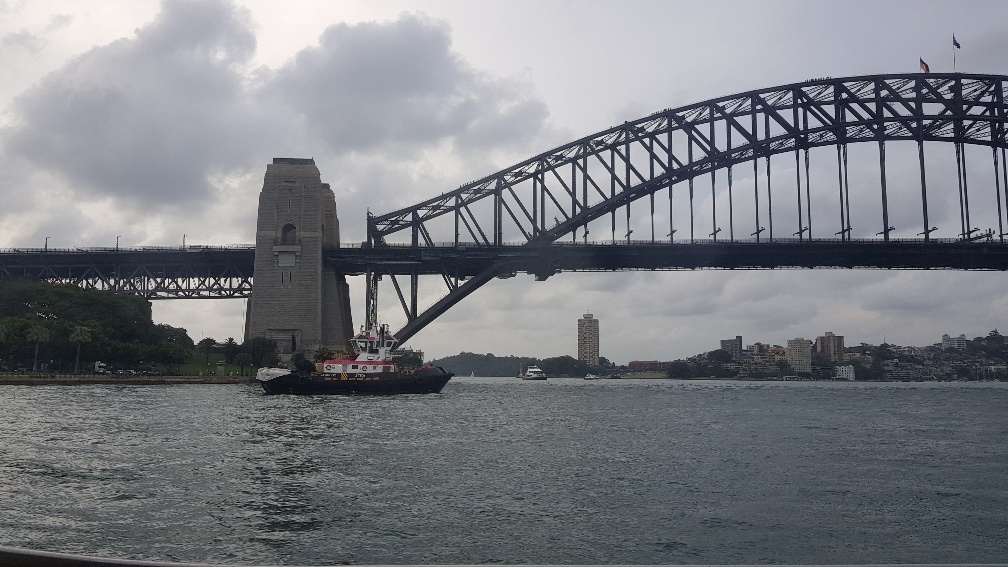 2023.11.22. Circular Quay 선착장으로 복귀하는 배에서 본 시드니 하버 브릿지