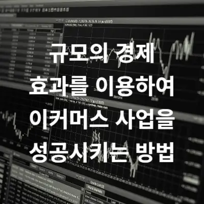 규모의 경제 효과를 이용하여 이커머스 사업을 성공시키는 방법