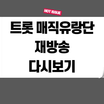  트롯 매직유랑단 재방송 다시보기 무료