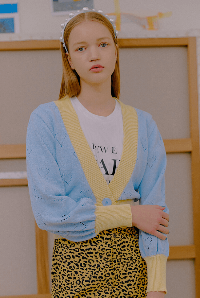  구해줘 홈즈 (172회) 아이브 가을 가디건 _ 듀이하트듀이 블루 하트 디테일 가디건 (가을 패션)