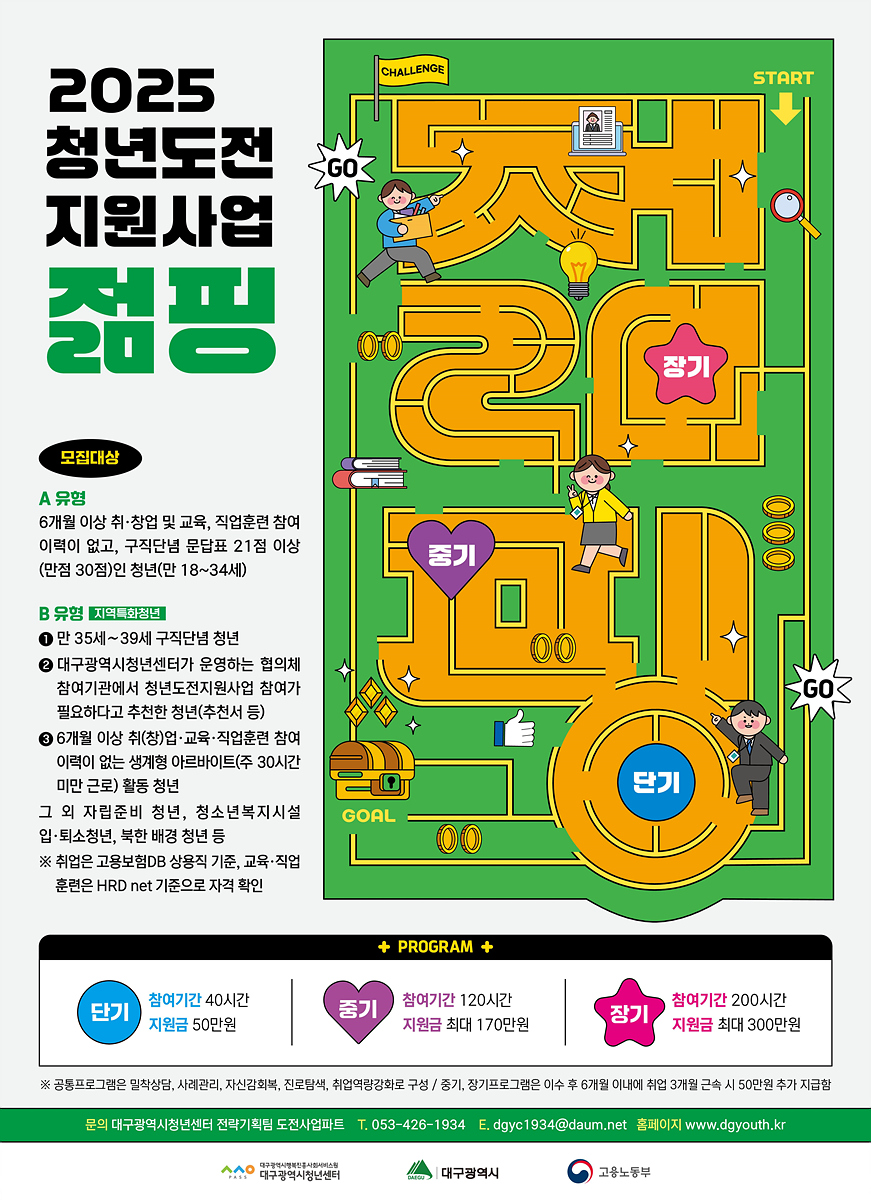 2025 청년도전지원사업 안내 포스터