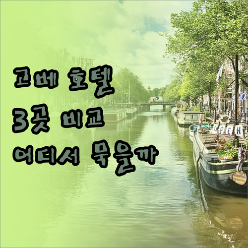 고베 여행, 어디서 묵을까? 고베 인