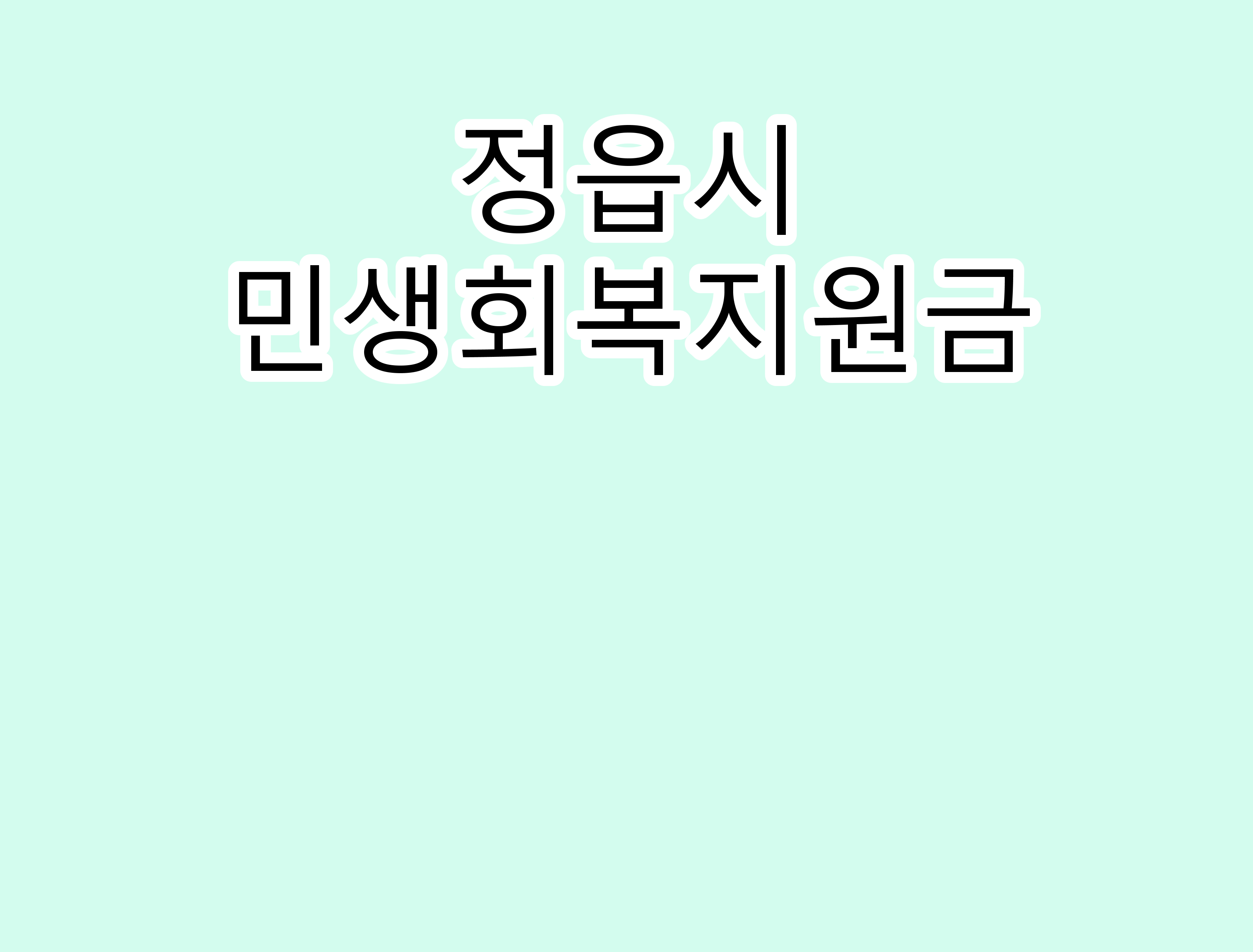 정읍시 민생회복지원금.