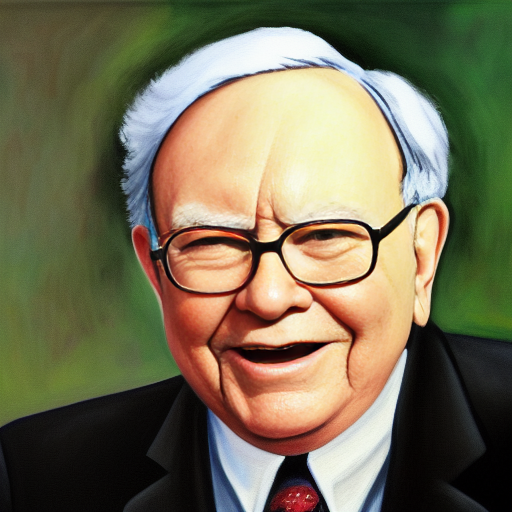 painting of Warren Buffet