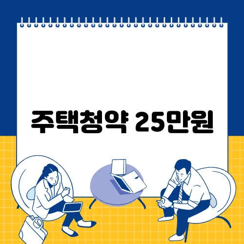 주택청약 25만원, 청약통장 변화에 따른 전략