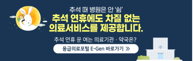  추석 병원 약국 진료 하는곳 여는곳 찾기