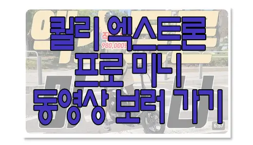퀄리 엑스트론 프로 미니에 대한 동영상 보러 가기 링크 사진