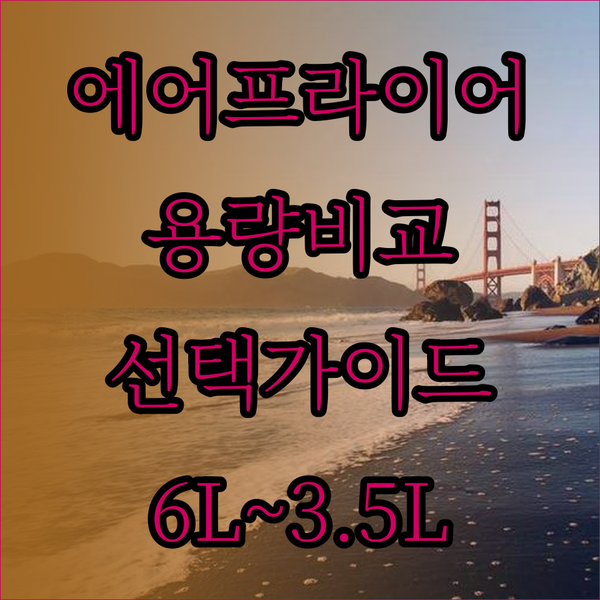 용량부터 디자인까지 꼼꼼 비교 에어프
