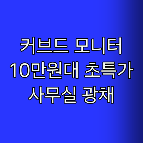 빅트랙 커브드 모니터 10만원대 초특