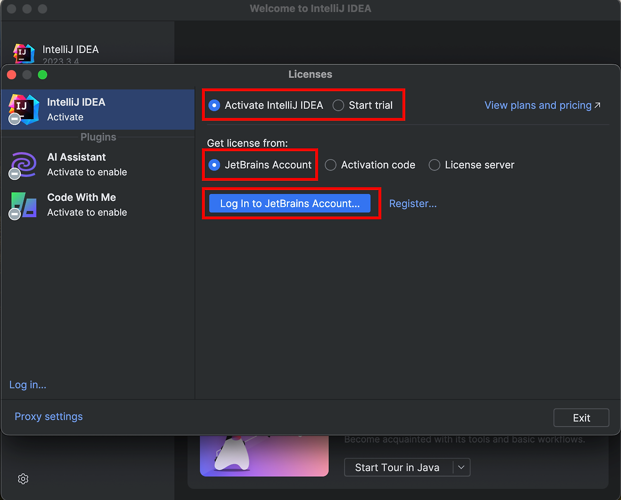 인텔리제이 실행1