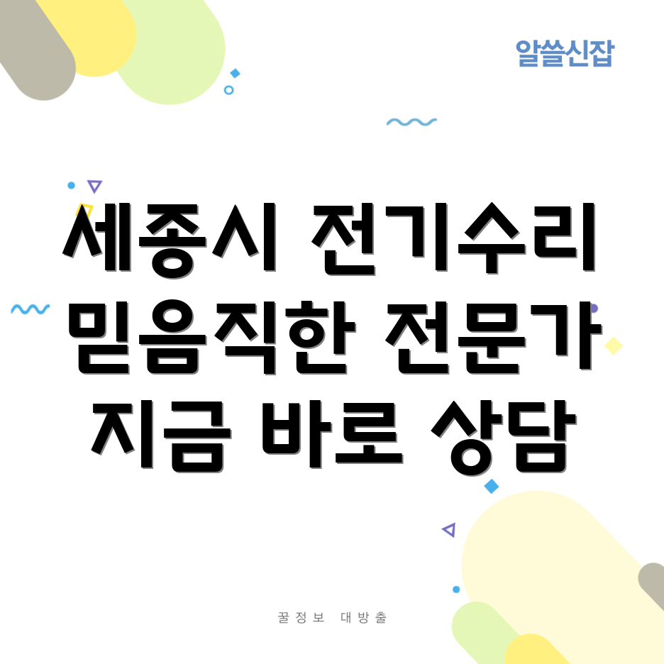 세종시 장군면 전기 수리