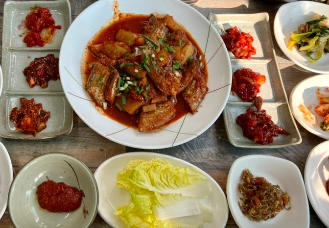 곰소등대길밥상 음식