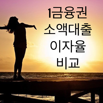  1금융권 소액대출 상품별 이자율 비교 매주 업데이트