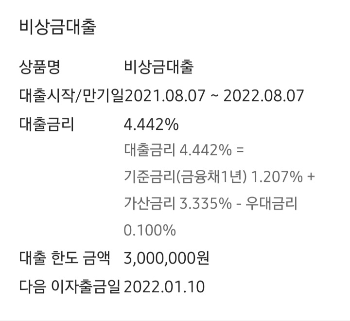 금리인상) 카카오뱅크 비상금대출보다 금리가 높아집니다. 수협은행 비상금대출 만기연장!(3.78%에서 4.7%로 4
