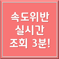  속도위반 실시간 조회 간단한 방법(맘 졸이지 말고 당장 확인해보기)