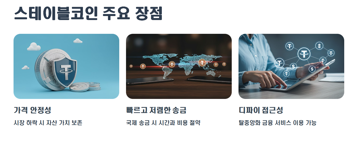 스테이블코인 장점 설명