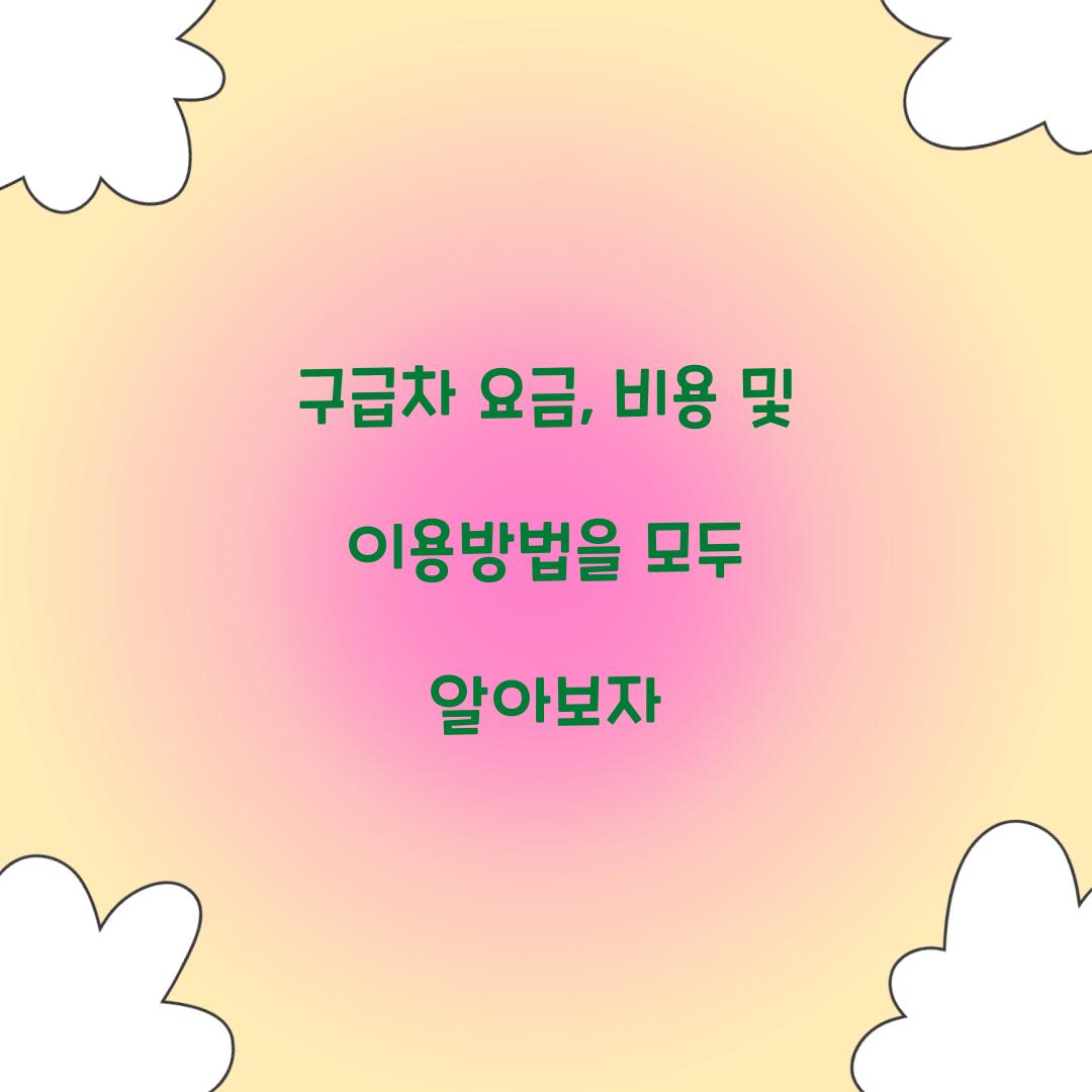 구급차 요금