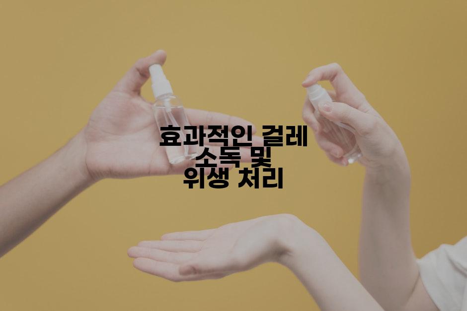 효과적인 걸레 소독 및 위생 처리