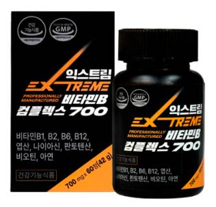 익스트림 비타민B 컴플렉스 700mg&#44; 60정&#44; 1개
