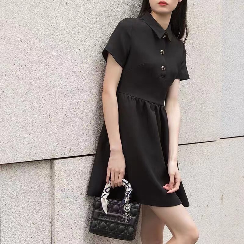  [DIOR] 디올 CD 버튼 피티드 드레스 111R07A1166 (2 COLOR)