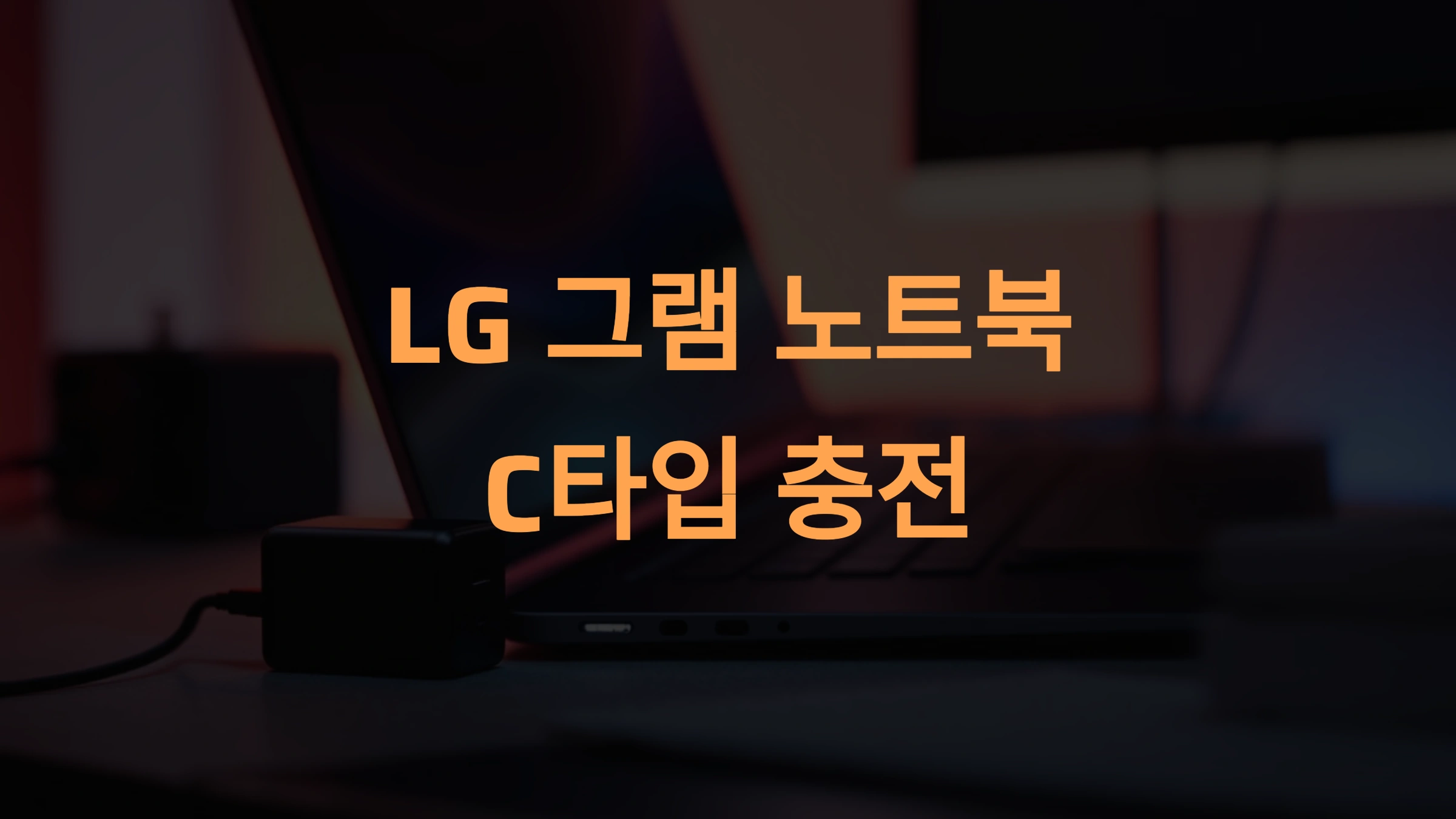 LG 그램 충전기 종류 및 C타입 충전 활용법