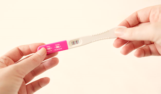 양성반응이나온 임신테스트기