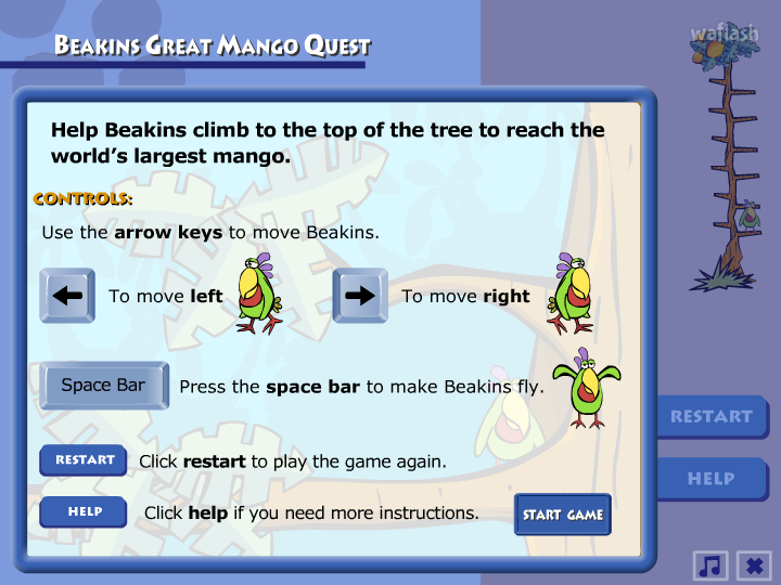 Jogo Beakins Great Mango Quest no Jogos 360