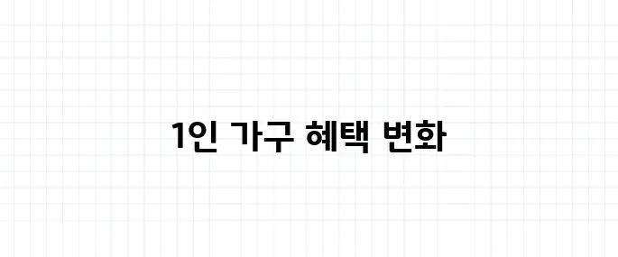 1인 가구 건강검진 지원 제도 바뀐 내용