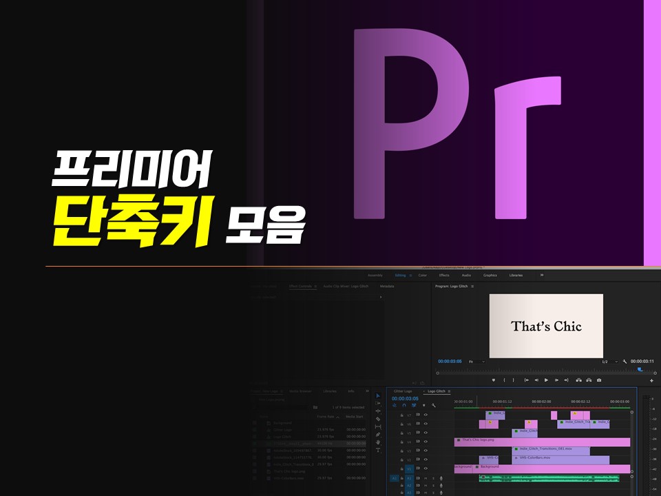  프리미어 단축키 모음