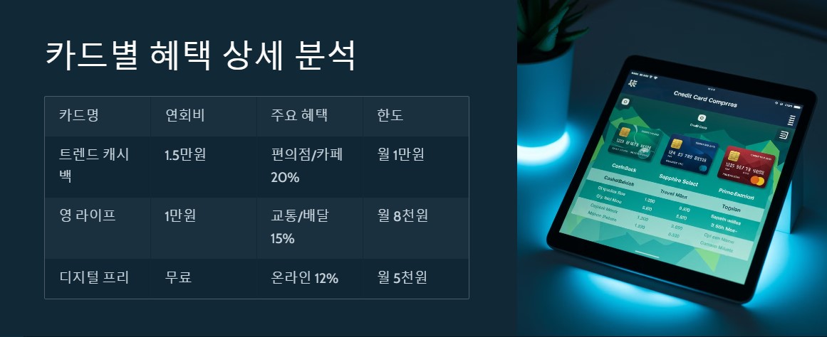 카드별 혜택 분석