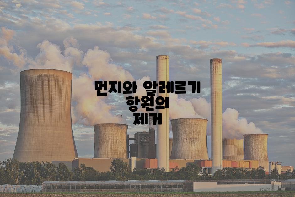 먼지와 알레르기 항원의 제거