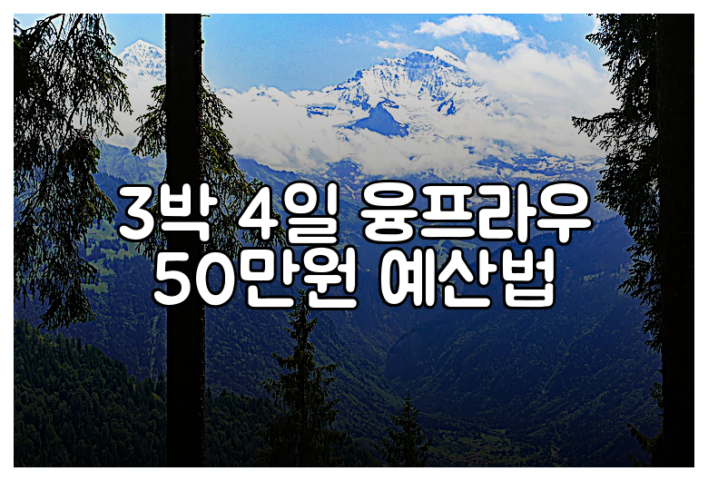 3박 4일 융프라우 50만원 예산법