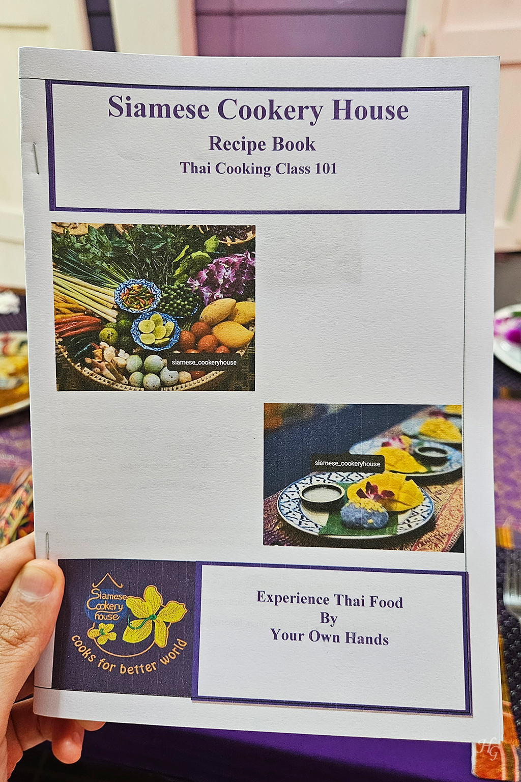 시암 쿠커리 하우스 타이 쿠킹 클래스 101 레시피 북 Siamese Cookery House Recipe Book Thai Cooking Class 101