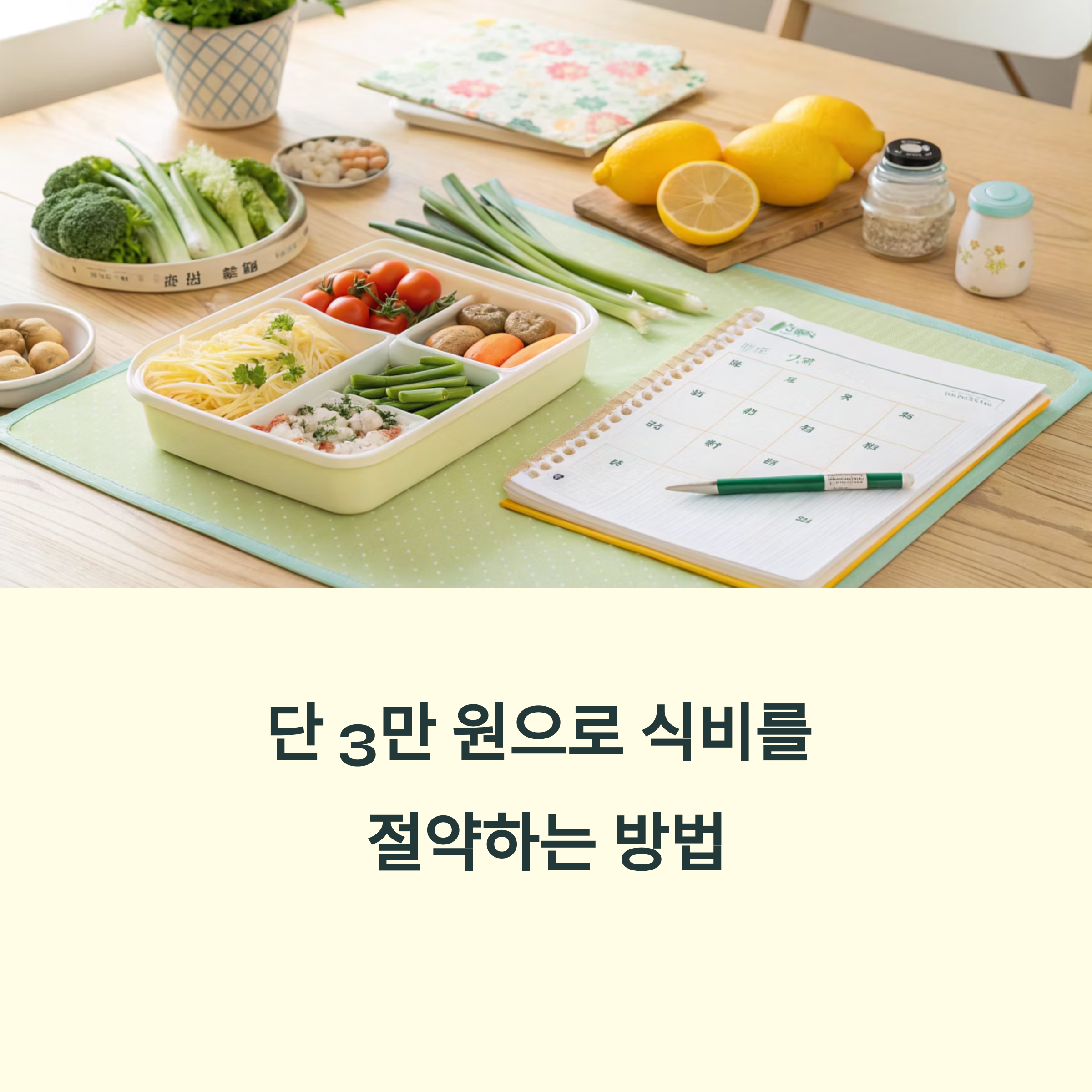 단 3만 원으로 식비를 절약하는 실용적인 주간 식단 계획