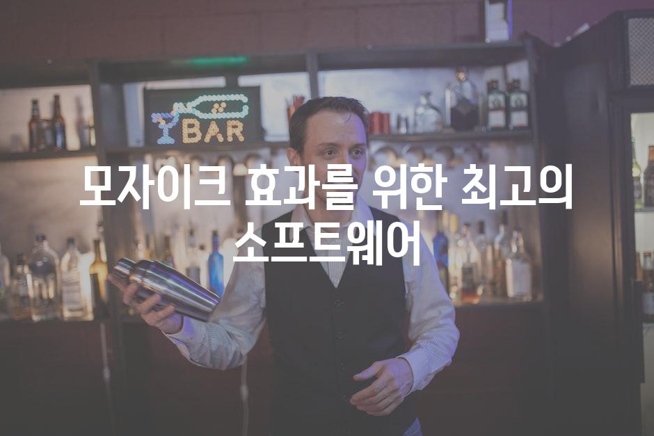 모자이크 효과를 위한 최고의 소프트웨어